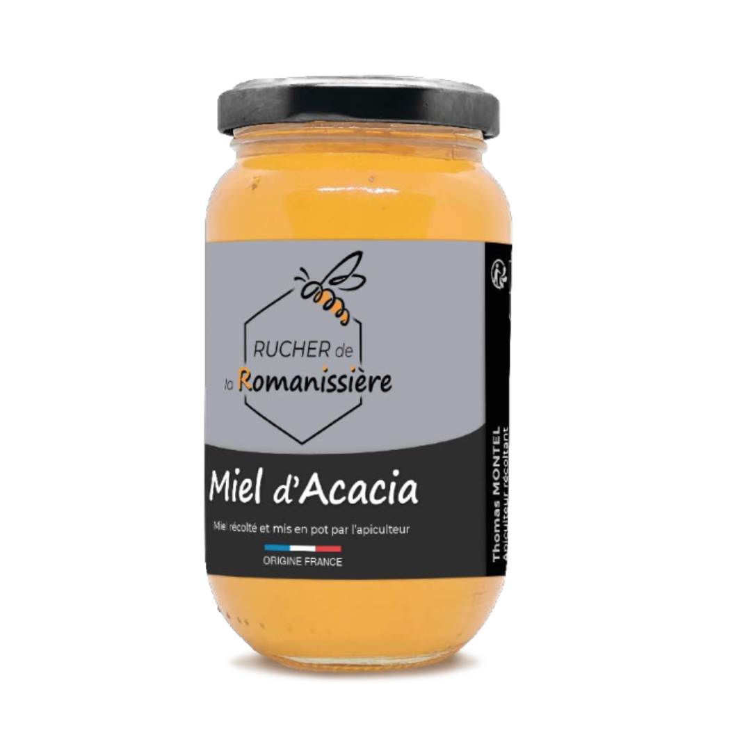 Pot de miel d'acacia 500g.